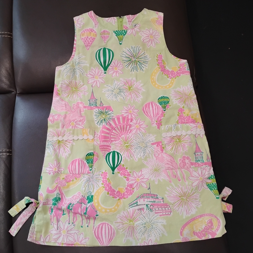Lilly Pulitzer Pink and Green Floral Dress